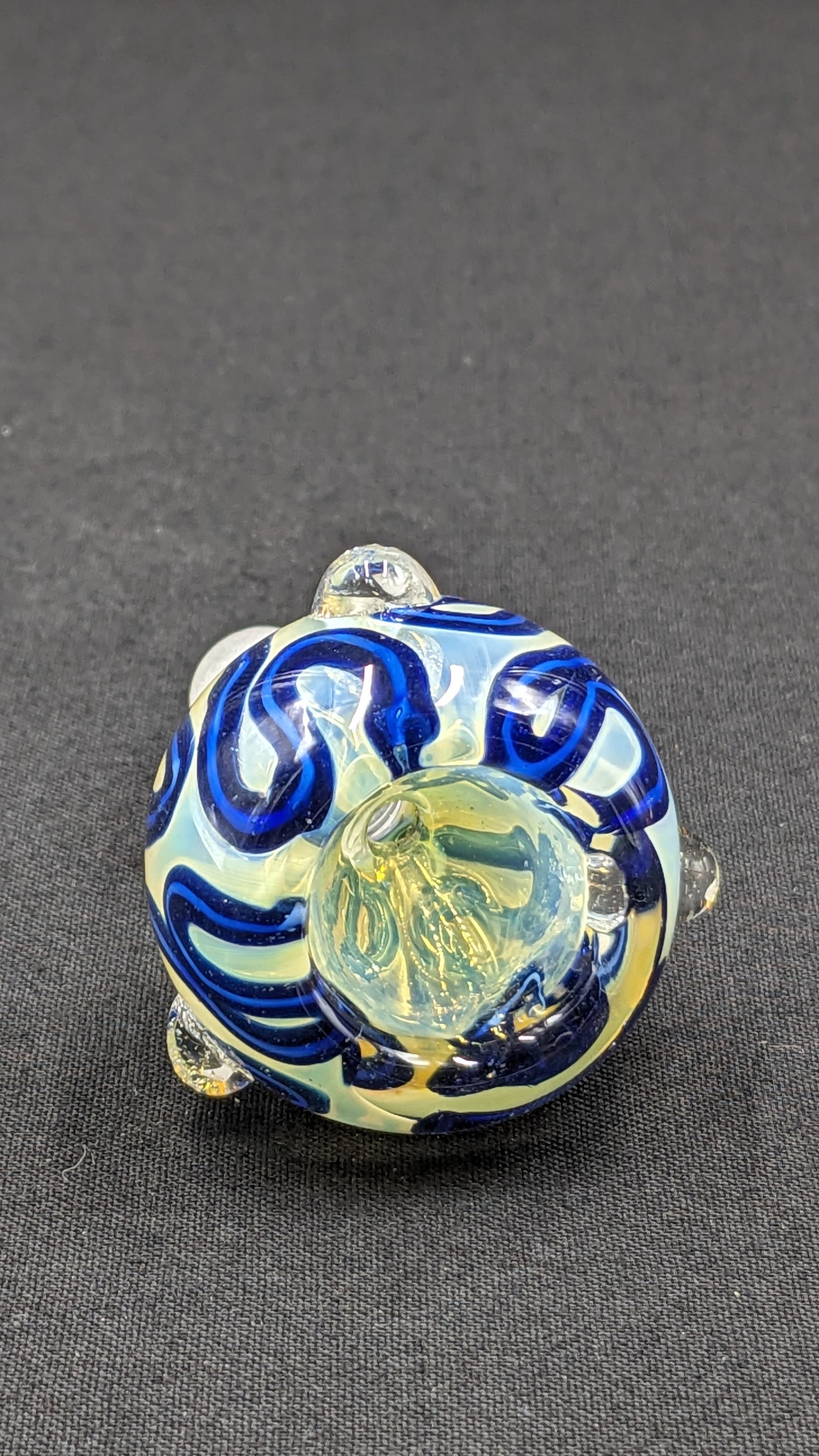 14mm Male Slide Bowl Glass for Water Pipes - BW01 Blue