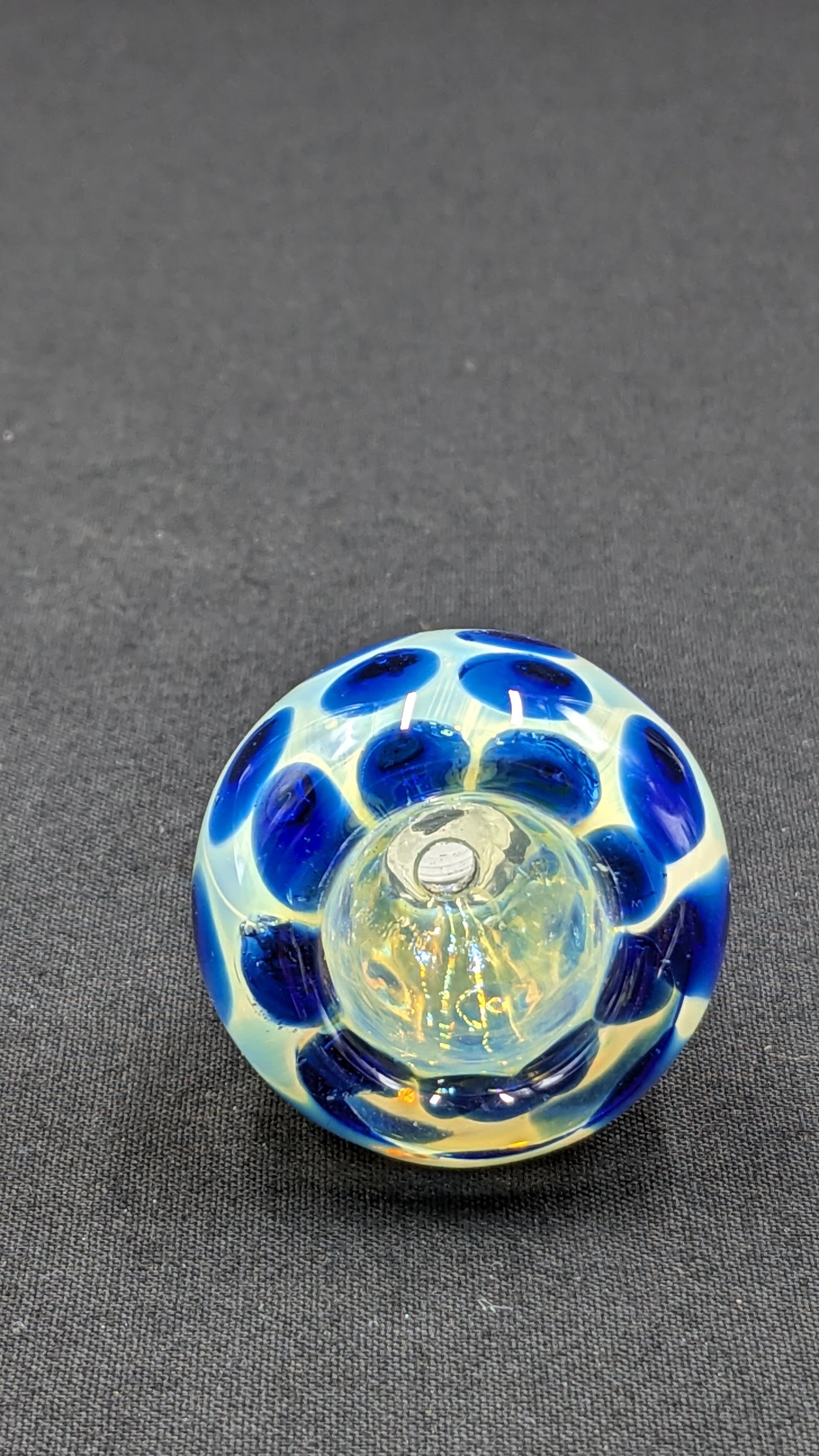 14mm Male Slide Bowl Glass for Water Pipes - BW05 Spotted BL