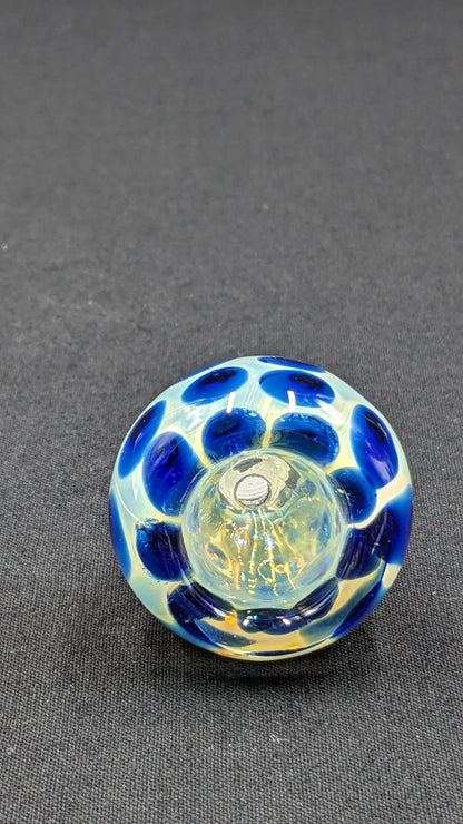 14mm Male Slide Bowl Glass for Water Pipes - BW05 Spotted BL
