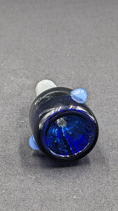 14mm Male Slide Bowl Glass for Water Pipes - BW06 Blue Mix