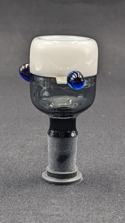 14mm Male Slide Bowl Glass for Water Pipes - BW06 White Mix