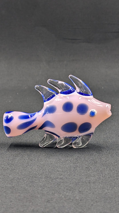 3" Glass One Hitter Fish PKBL