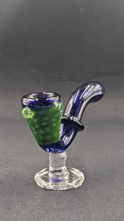 4.5" Glass Sherlock Pipe w/ Attached Stand BG