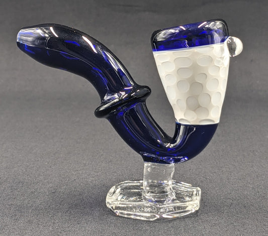 4.5" Glass Sherlock Pipe w/ Attached Stand BW