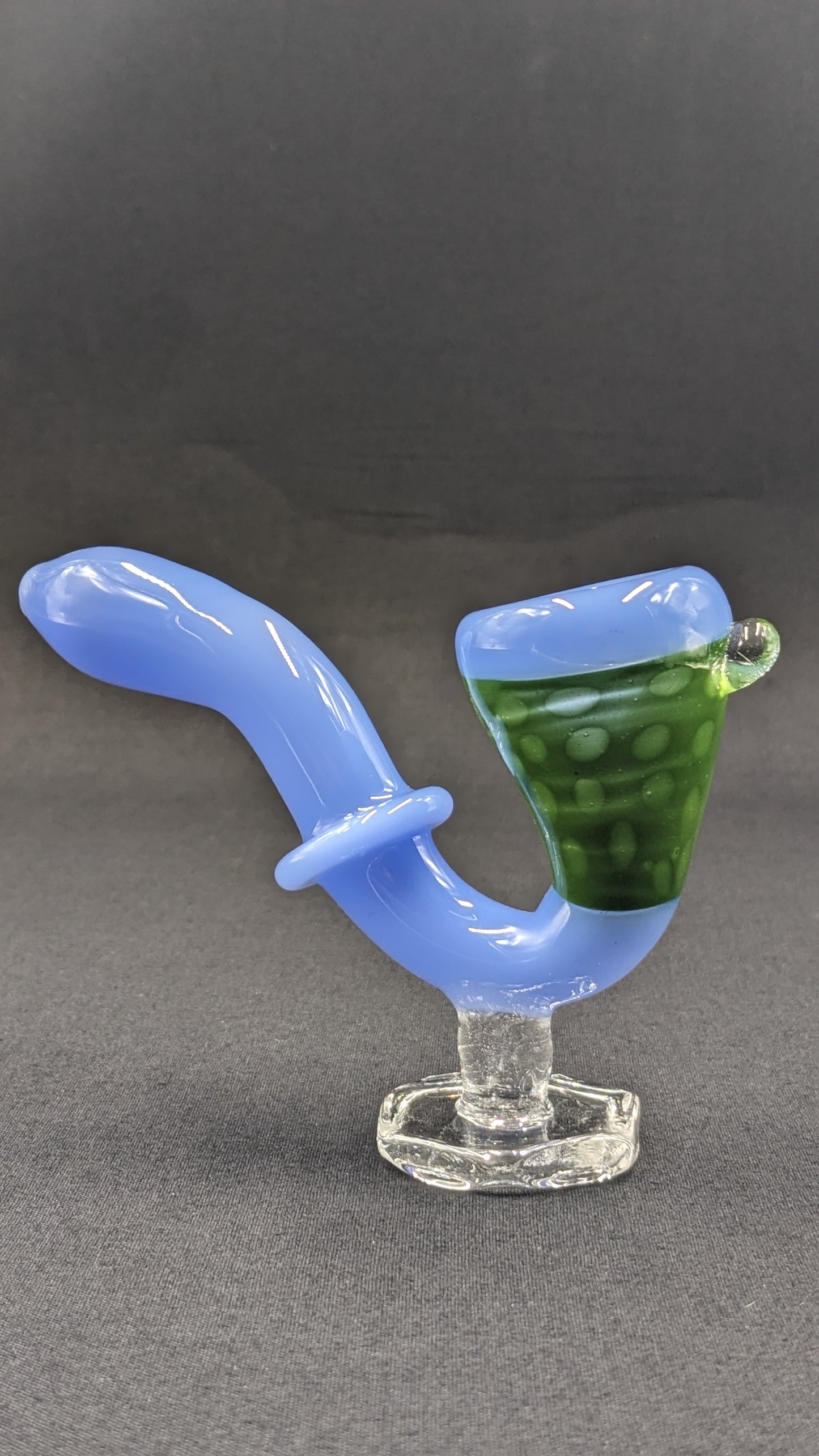 4.5" Glass Sherlock Pipe w/ Attached Stand LBG