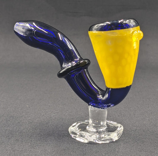 4.5" Glass Sherlock Pipe w/ Attached Stand BY