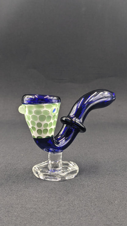 4.5" Glass Sherlock Pipe w/ Attached Stand B1