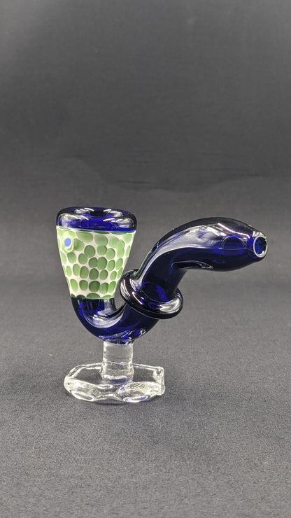 4.5" Glass Sherlock Pipe w/ Attached Stand B1