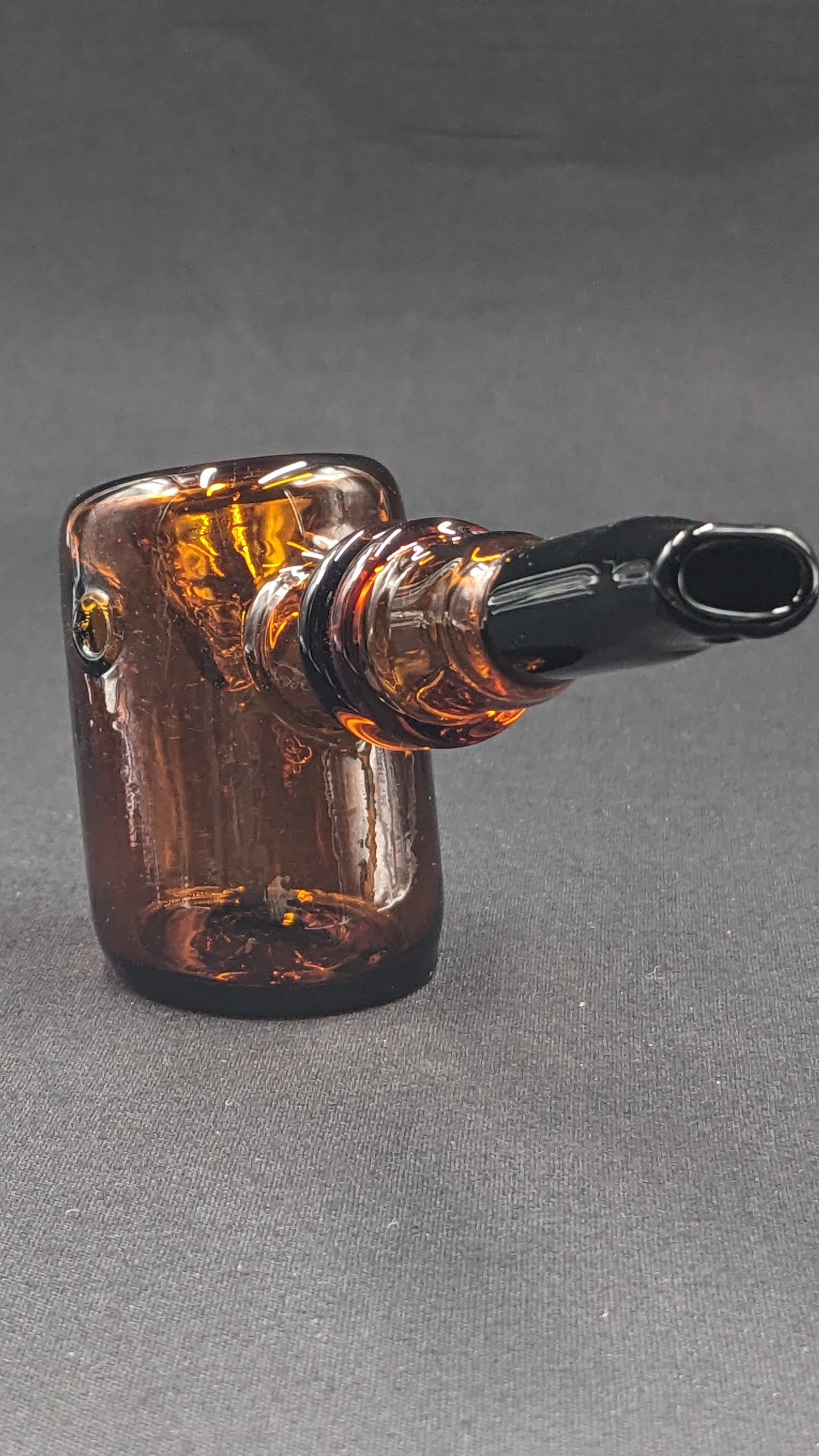 5.25" Glass Bowl Hammer Amber