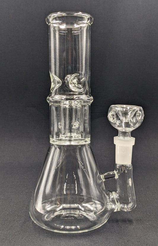 8" Glass Water Pipe Bong SL Clear + 5 FREE Screens