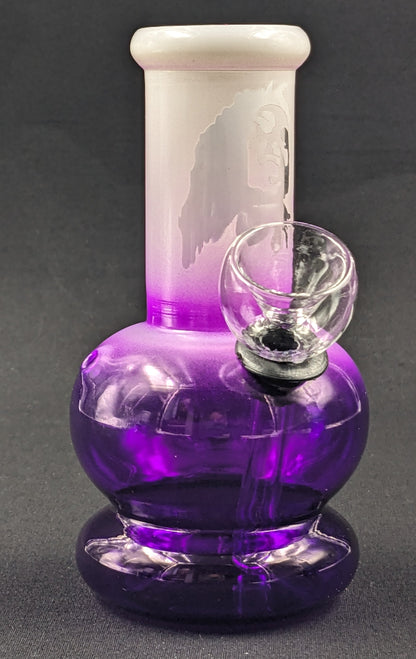 5" Glass Water Pipe Bong Purple Marley
