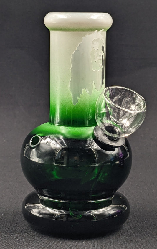 5" Glass Water Pipe Bong Green Marley