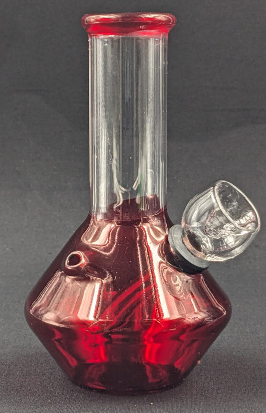 5" Glass Water Pipe Bong UFO Red