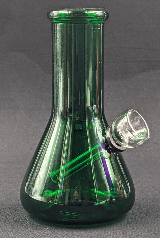 5" Glass Water Pipe Bong Green Beaker