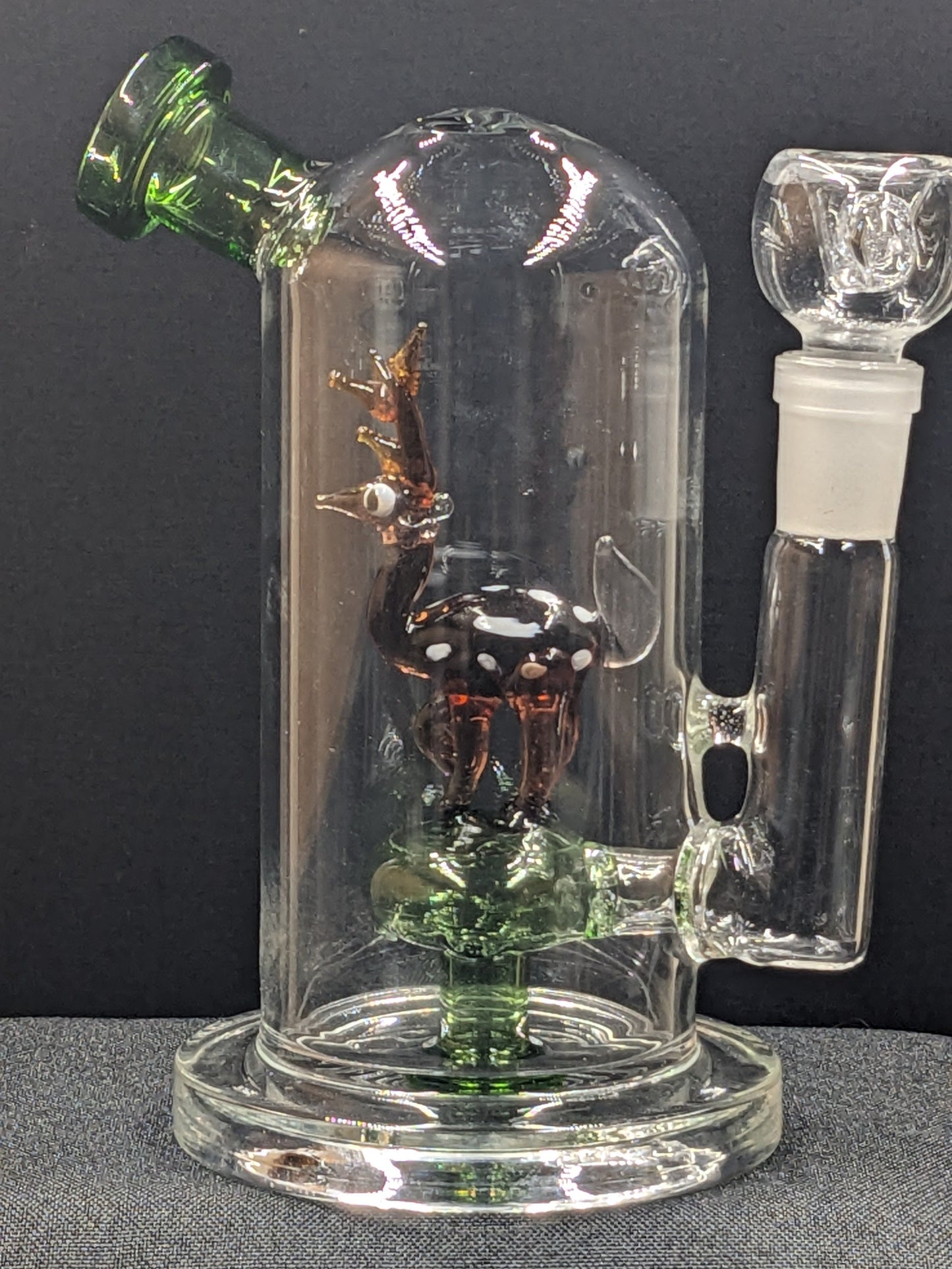 5.5" Glass Water Pipe Bong Dome Horned Creature