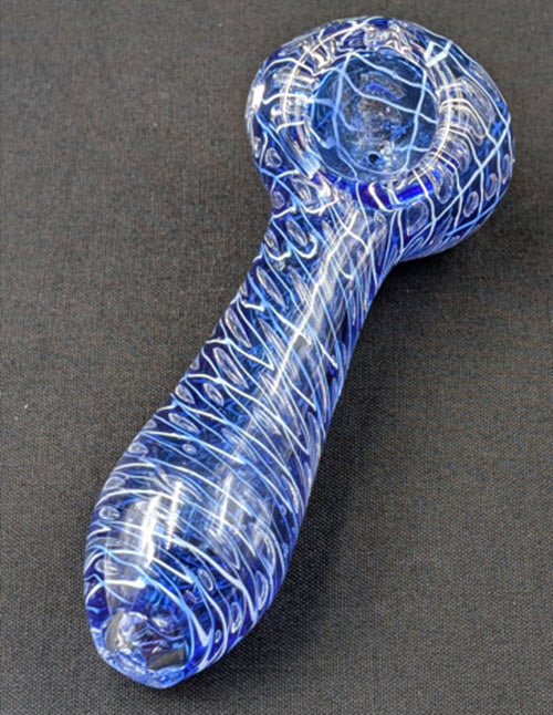 4" Glass Spoon BLU 0500