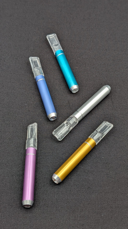 2 Pack: 3" Metal One Hitter with Plastic Mouth Piece