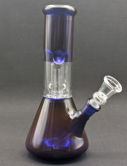 8" Glass Water Pipe Bong Midnight Blue + 5 FREE Screens
