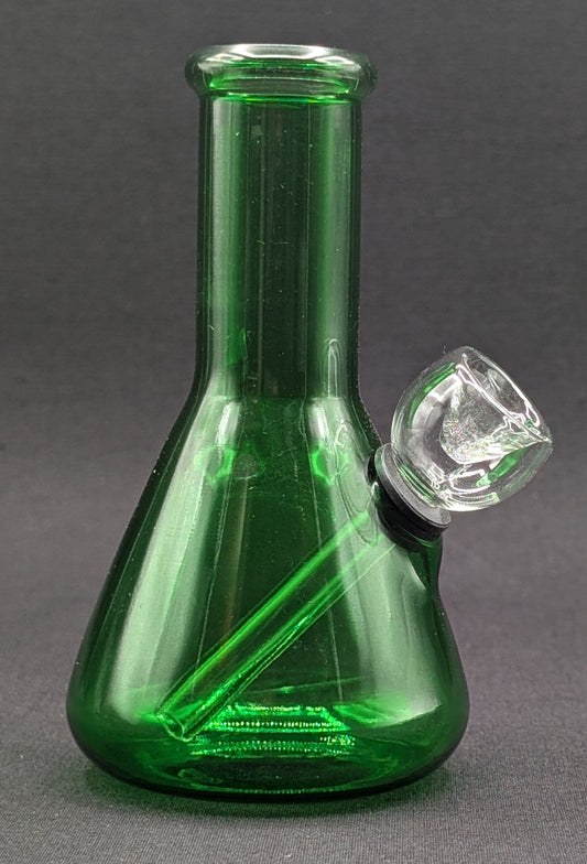 5" Glass Water Pipe Bong Green Beaker