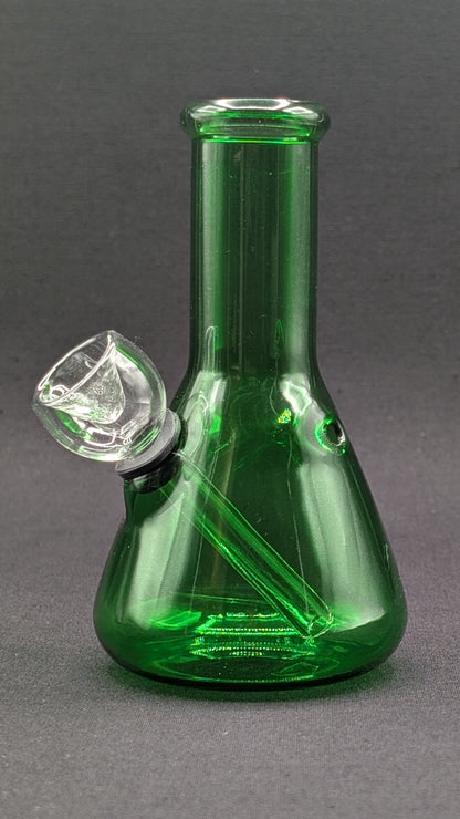 5" Glass Water Pipe Bong Green Beaker