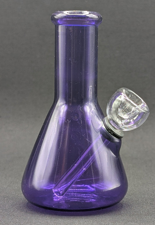 5" Glass Water Pipe Bong Purple Beaker