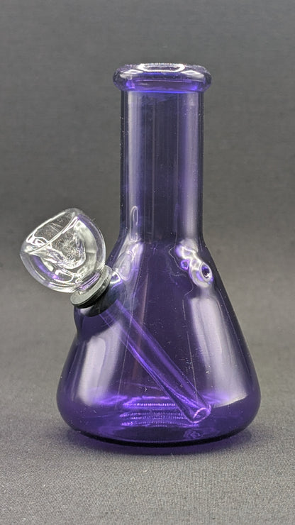 5" Glass Water Pipe Bong Purple Beaker