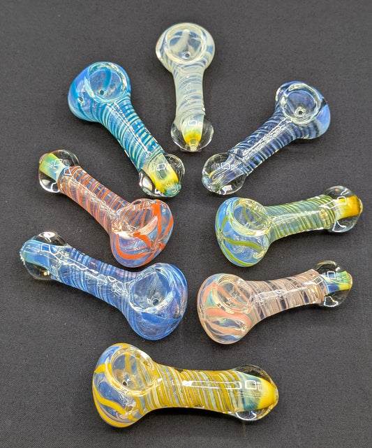 2 Pack of 3"-4" Glass Spoon Pipes
