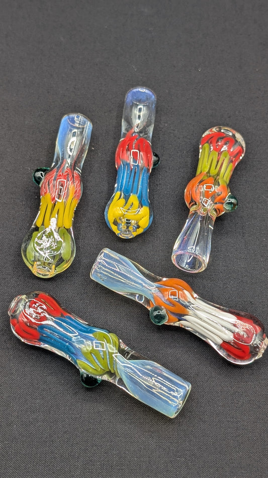 2 Pack: 3" Glass One Hitter 02