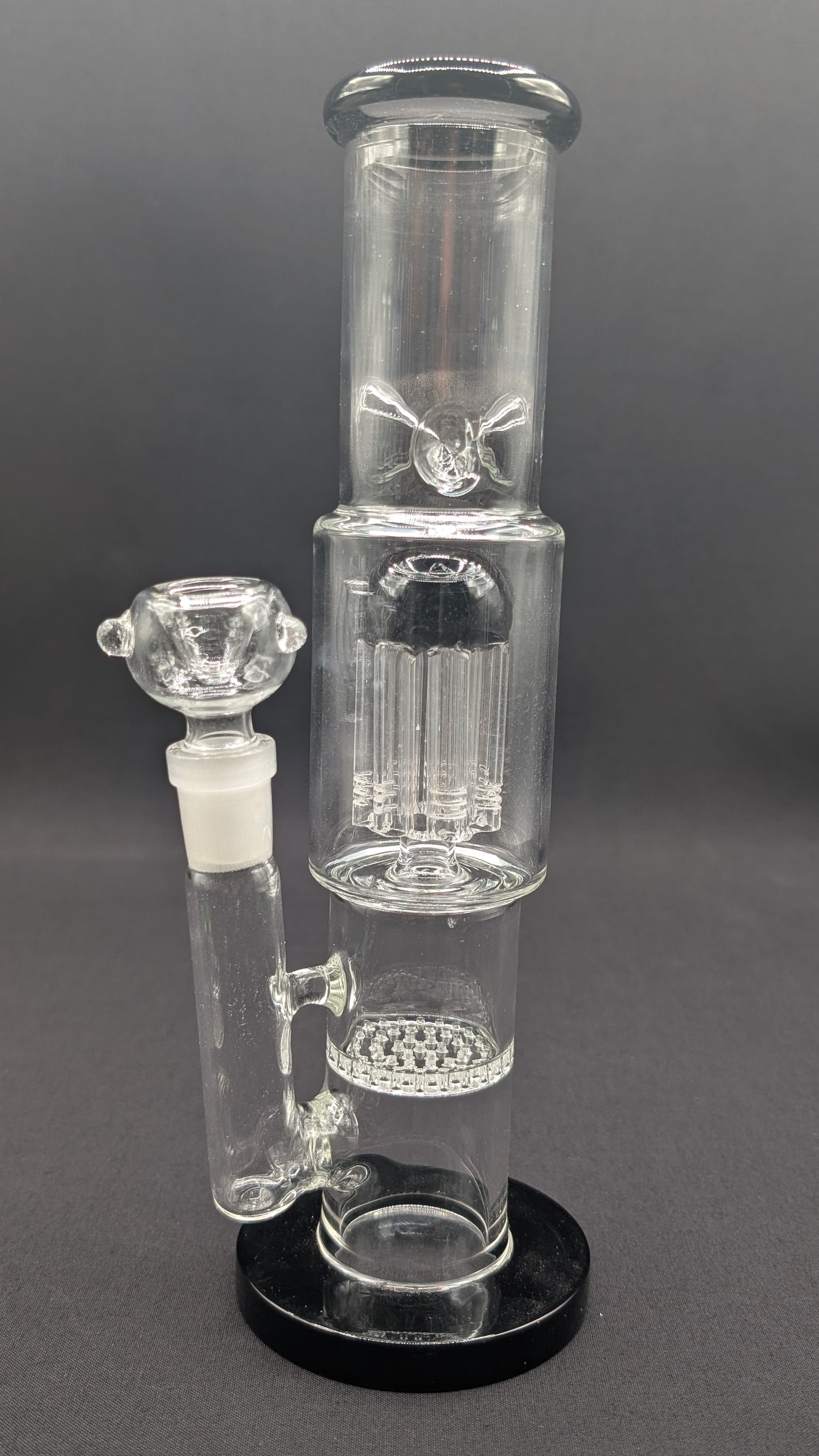 10" Glass Water Pipe Bong Thick Tree and Honeycomb Percs!!  BK