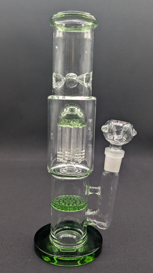 10" Glass Water Pipe Bong Thick Tree and Honeycomb Percs!!  GR