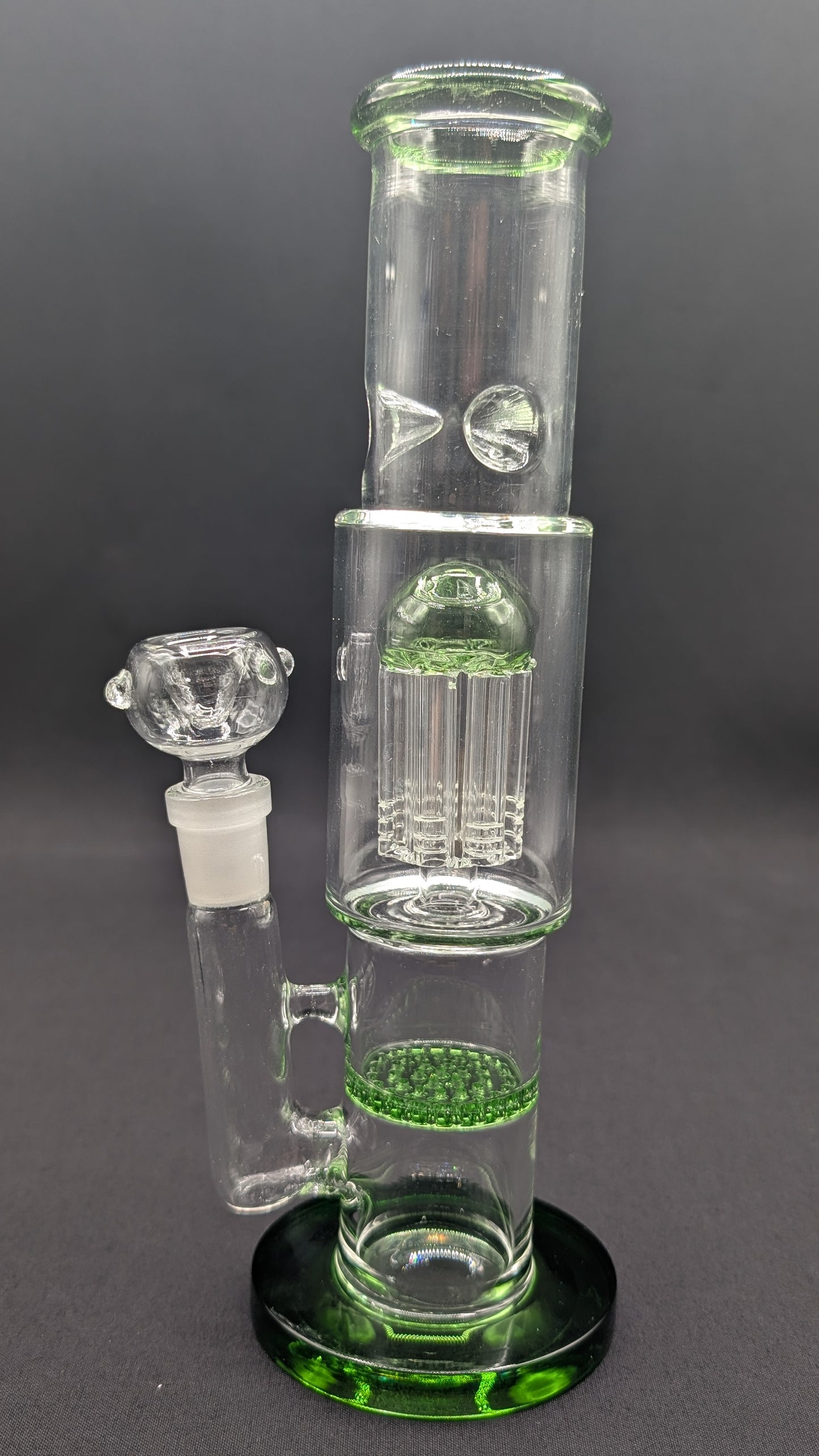 10" Glass Water Pipe Bong Thick Tree and Honeycomb Percs!!  GR