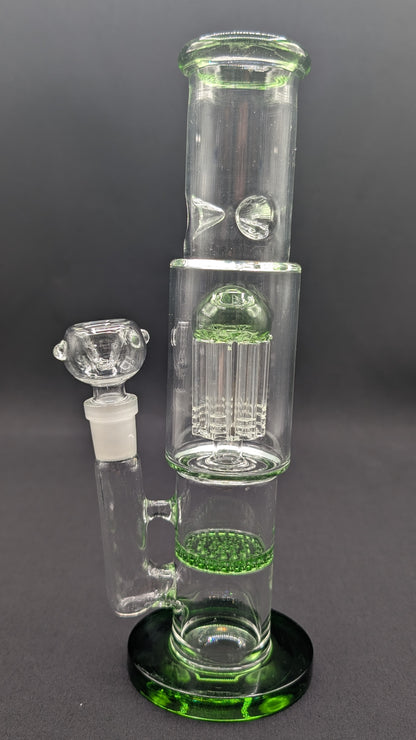 10" Glass Water Pipe Bong Thick Tree and Honeycomb Percs!!  GR