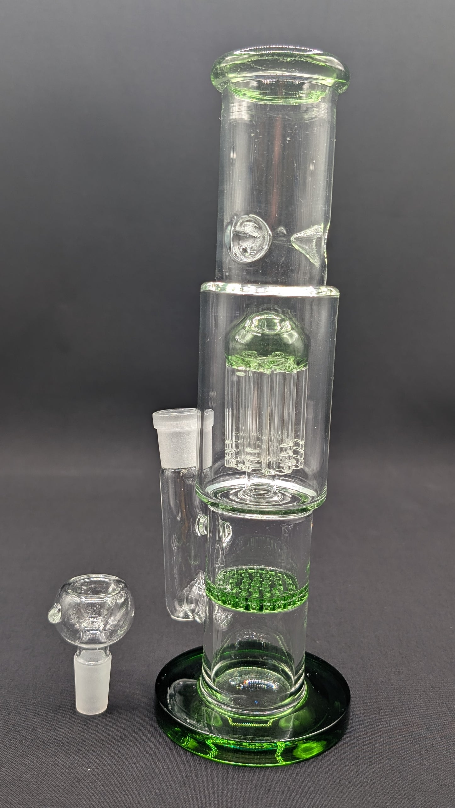 10" Glass Water Pipe Bong Thick Tree and Honeycomb Percs!!  GR