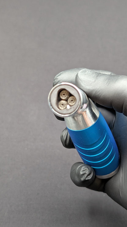 Jobon 3 Jet Torch Butane Lighter with Adjustable Nozzle - Blue