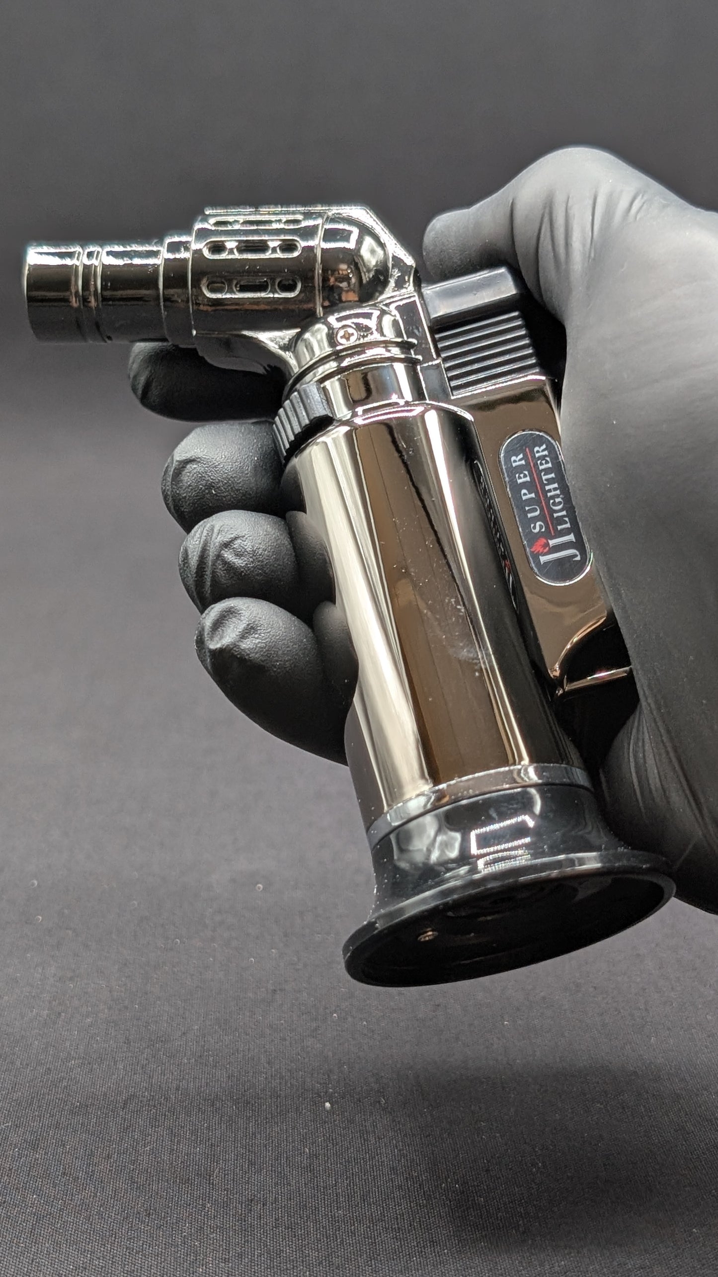 Standing Torch Butane Lighter - Silver