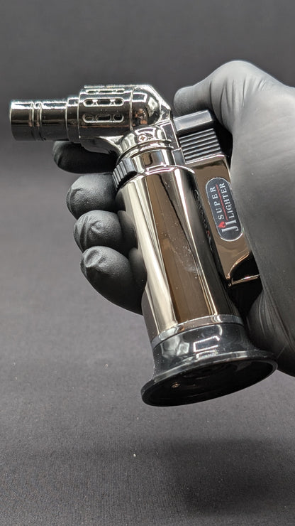 Standing Torch Butane Lighter - Silver