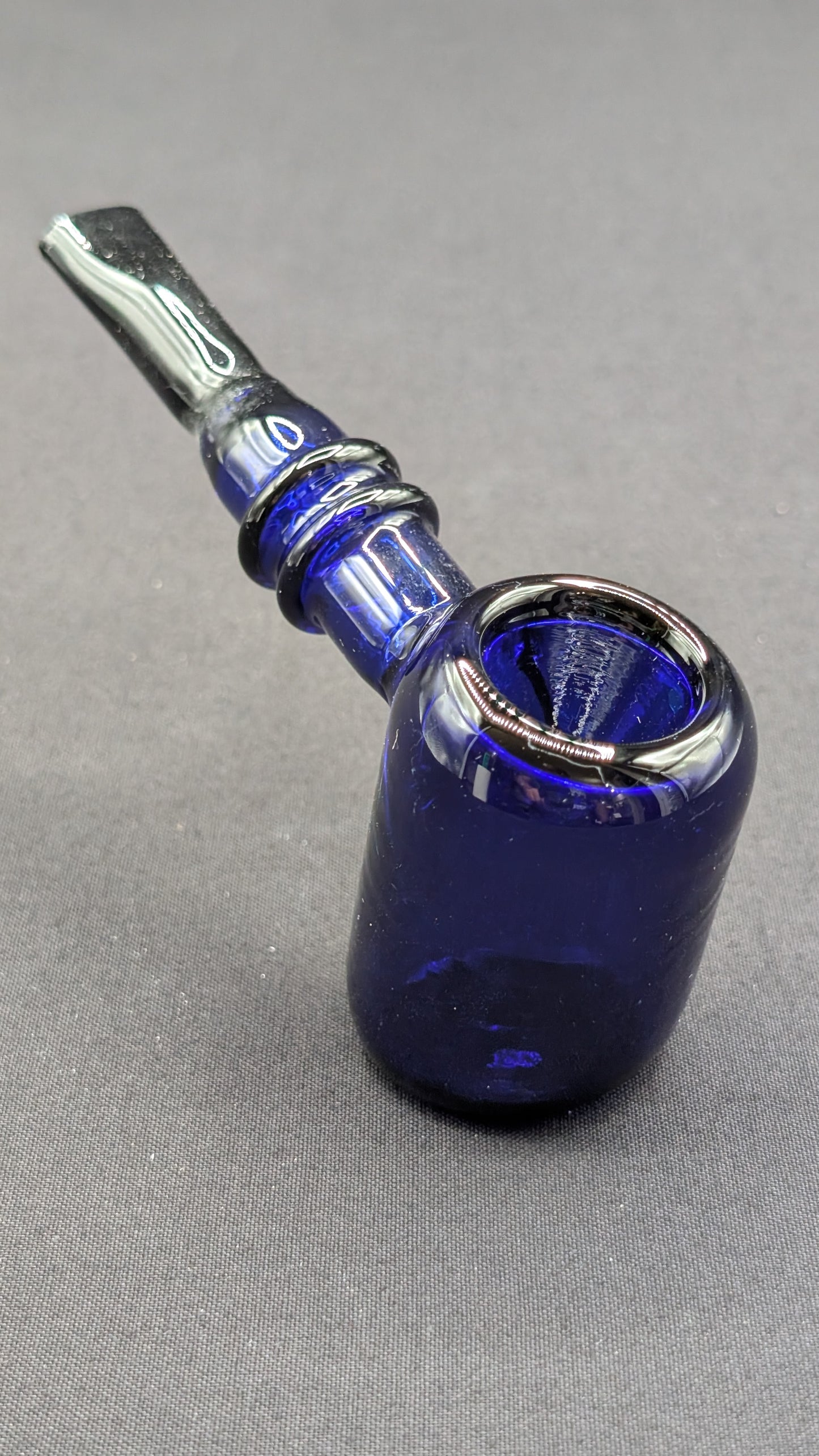 5.25" Glass Spoon Hammer Dark Blue