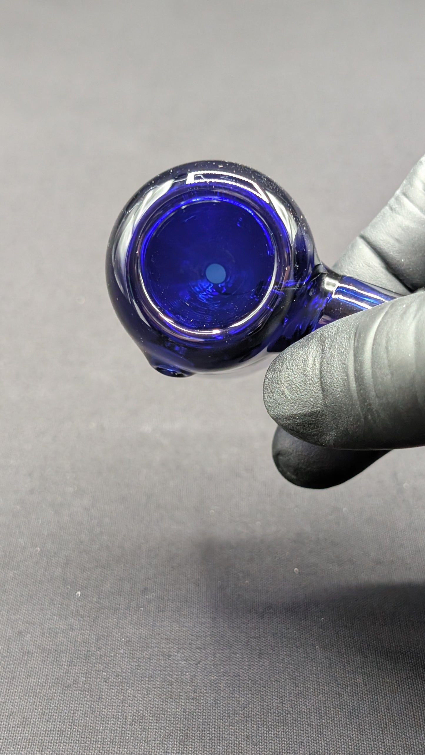 5.25" Glass Spoon Hammer Dark Blue