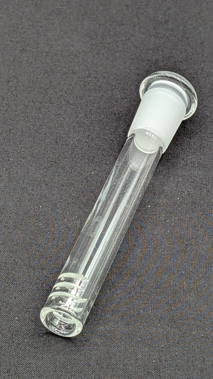 3.5" 6 Cut Glass Downstem 18MM Male to 14MM Female Opening