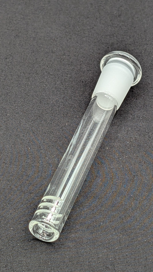 3.5" 6 Cut Glass Downstem 18MM Male to 14MM Female Opening