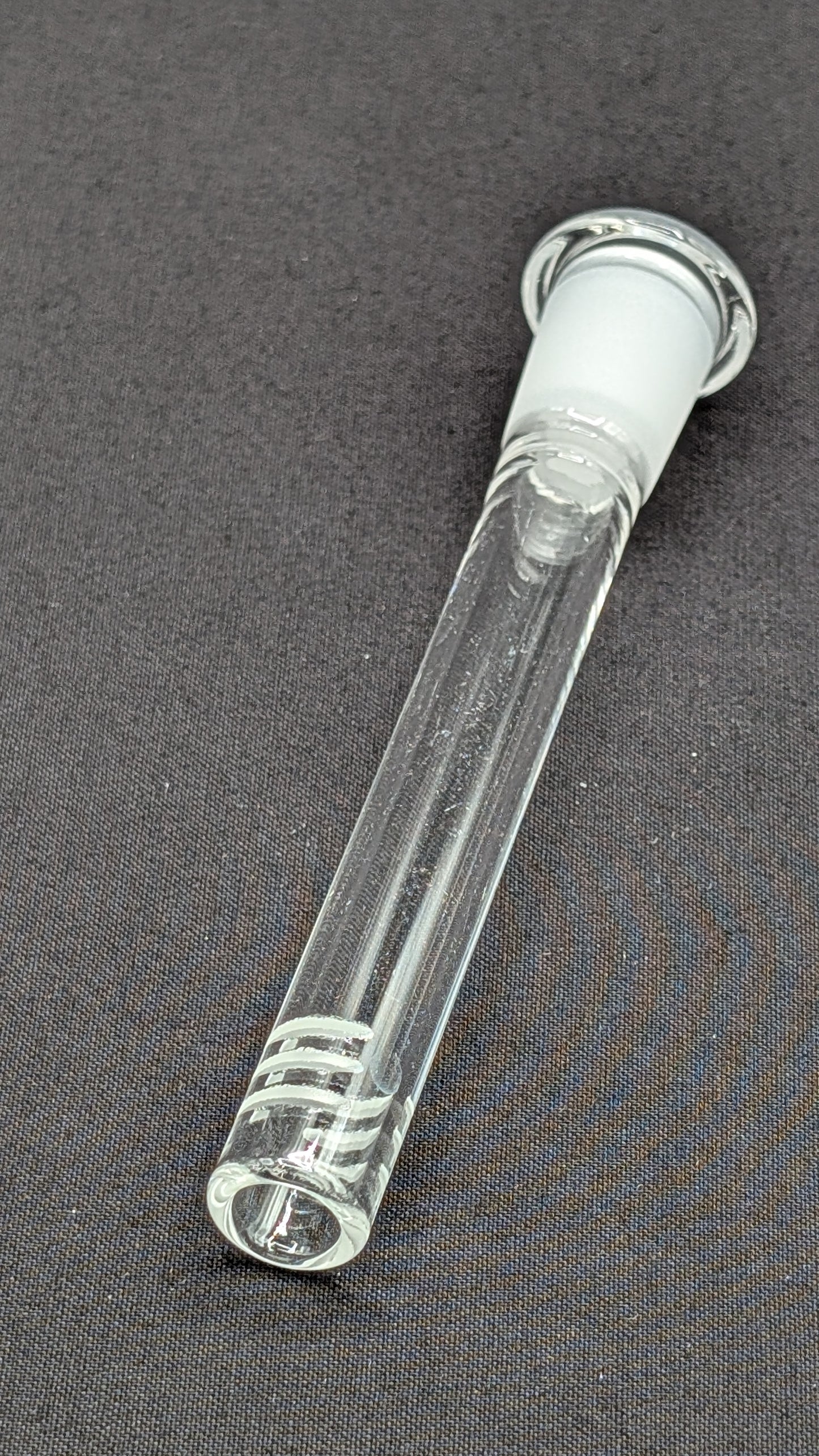 4" 6 Cut Glass Downstem 18MM Male to 14MM Female Opening