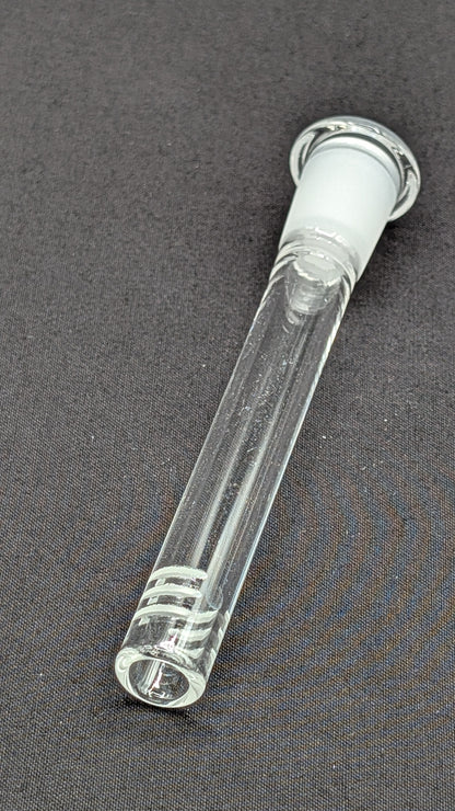 4" 6 Cut Glass Downstem 18MM Male to 14MM Female Opening