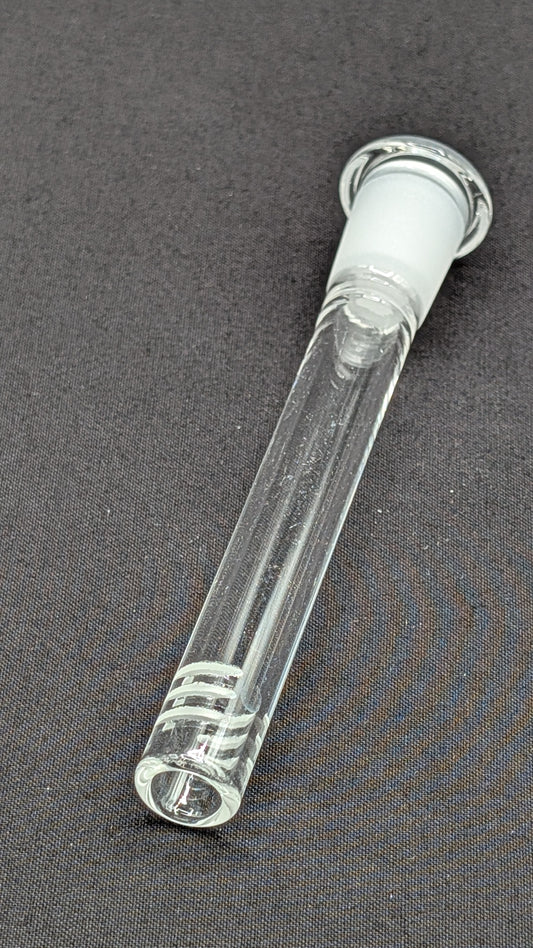 4" 6 Cut Glass Downstem 18MM Male to 14MM Female Opening
