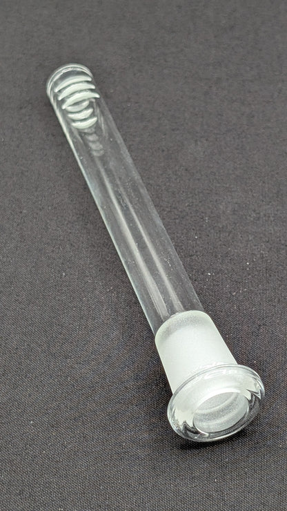 4.5" 6 Cut Glass Downstem 18MM Male to 14MM Female Opening