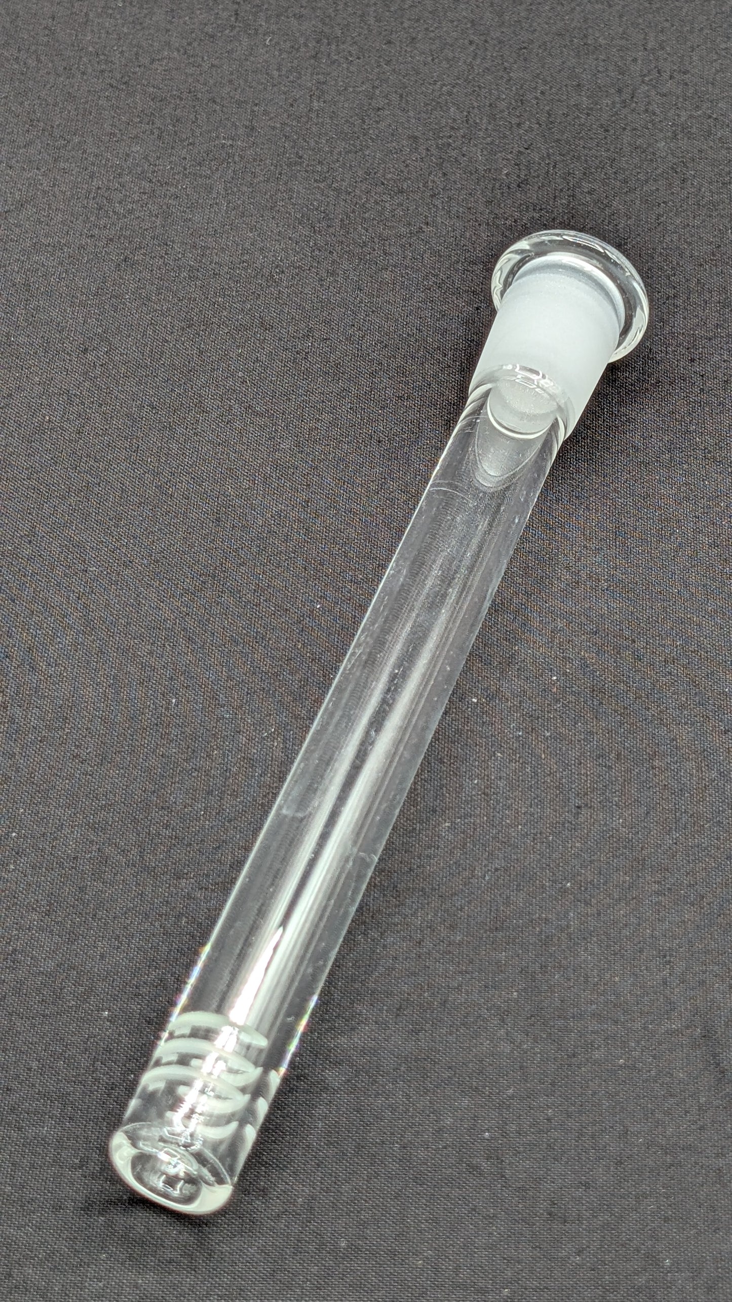 5.5" 6 Cut Glass Downstem 18MM Male to 14MM Female Opening
