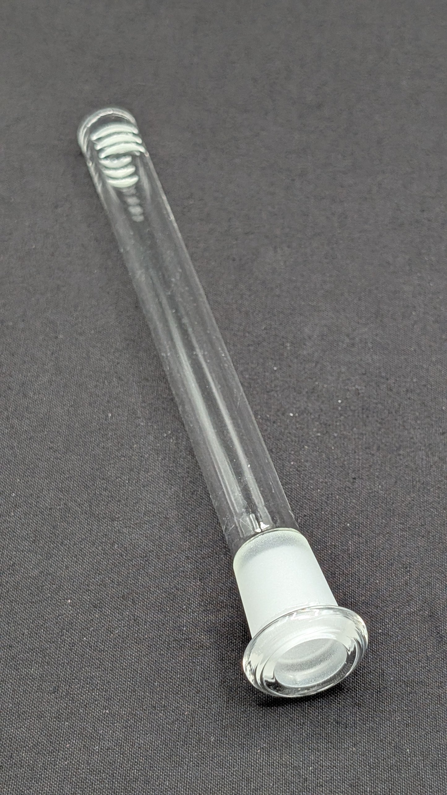 6" 6 Cut Glass Downstem 18MM Male to 14MM Female Opening