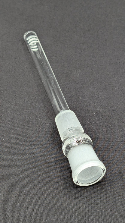 4.5" 6 Cut Glass Downstem 18MM Male to 18MM Female Opening