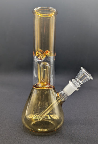 8" Glass Water Pipe Bong Yellow + 5 FREE Screen (Colored Glass)