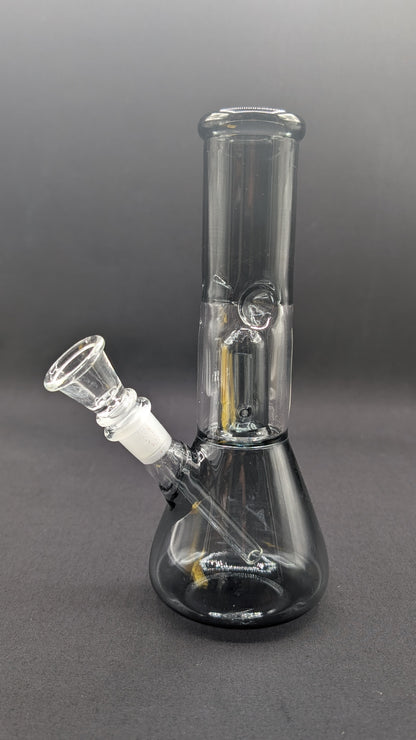 8" Glass Water Pipe Bong Gray + 5 FREE Screen (Colored Glass)