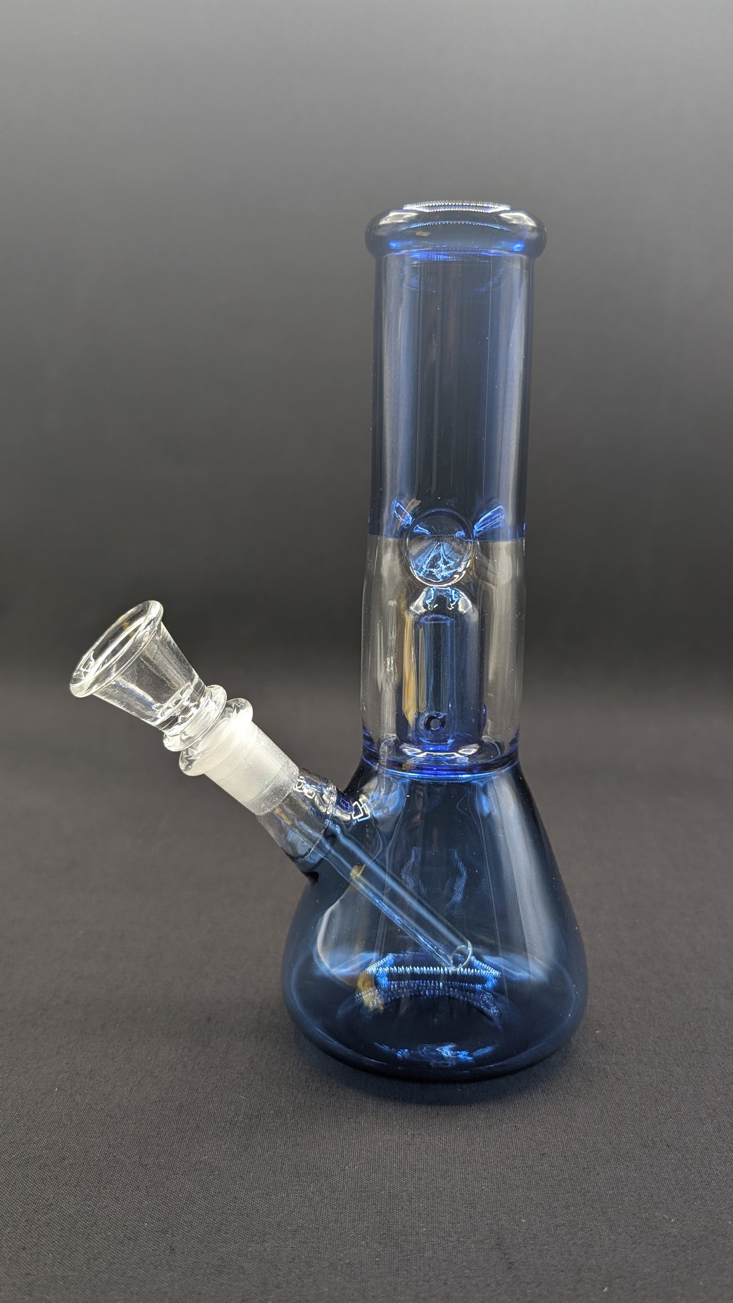 8" Glass Water Pipe Bong Light Blue + 5 FREE Screen (Colored Glass)